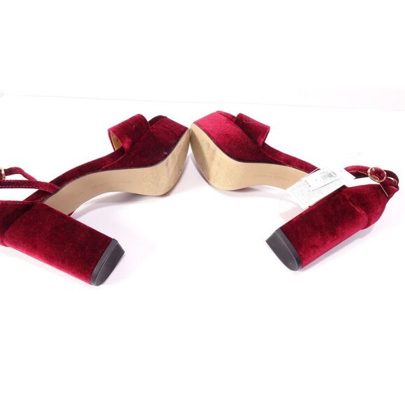 Banana Republic Women's Velvet Platform Dress Heel Pumps Sz 6 NWT 175 IRRG - Picture 15 of 16